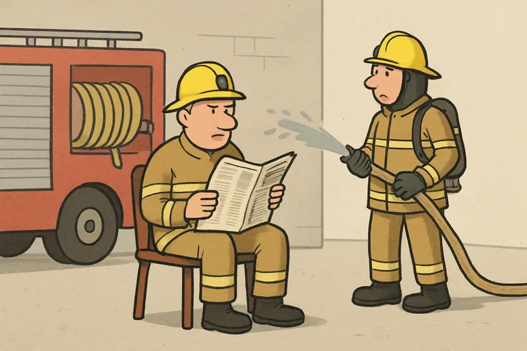 Brandweercartoons met kurkdroge humor die de vonk van herkenning laten overslaan