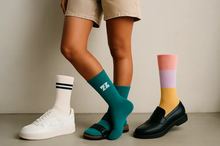 Maak je outfit af met duurzame crew socks in pure GEN Z stijl