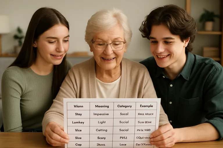Makkelijkste GEN Z woorden om met oma te gebruiken