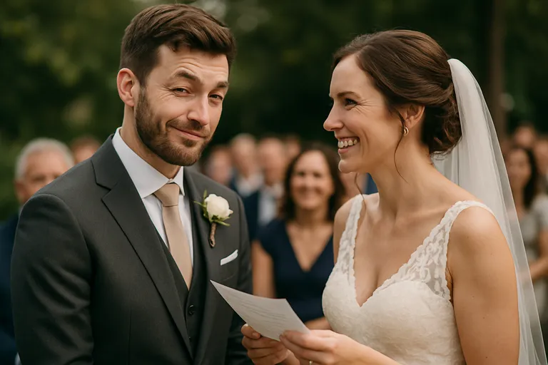 Waar op je trouwdag past droge humor het best?